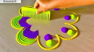 Super Easy Rangoli Design for Beginners | Beautiful & Quick Rangoli Tutorial ✨Ranu Art