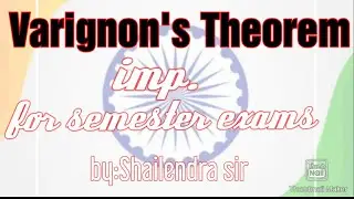 Engineering Mechanics |Varignan's Theorem | By:Shailendra Sir