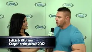 Felicia Romero interviews PJ Braun on GaspariTV LIVE @ 2012 Arnold Classic