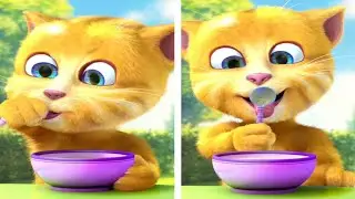 Talking Ginger Eating