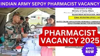 GOVERNMENT Pharmacist Vacancy 2025 || ARMY SEPOY Pharmacist Vacancy 2025 || #AIIMS #ESIC