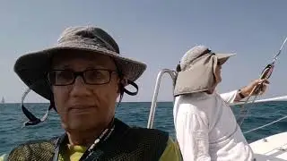 With  yact  on  Mediteranean Sea
