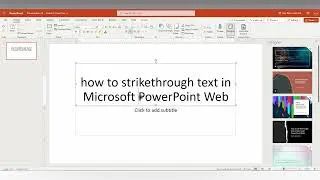 how to strikethrough text in Microsoft PowerPoint Web