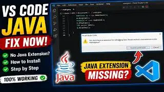 VS Code Java Extension Missing? | Fix Java Debugging Error | Step-by-Step Guide