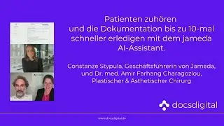 Patienten zuh&ouml;ren und die Dokumentation bis zu 10-mal schneller erledigen -  jameda AI-Assistant
