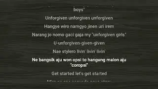 LE SSERAFIM - UNFORGIVEN easy lyrics