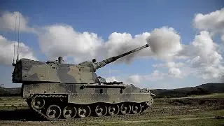 Italian PZH-2000 and American M119 Howizer Fire Power - Capo Teulada, Italy