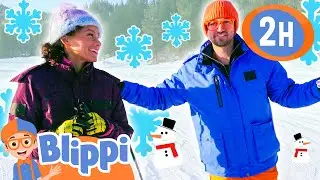 Blippi and Meekah Learn How To Ski  ⛷️ Blippi Tutorial | Educational Kids Videos | After School Club