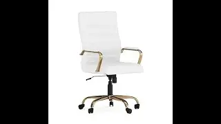 Flash Furniture Whitney White And Gold Mid-Back LeatherSoft Desk Chair Review - Pros & Cons - Flash
