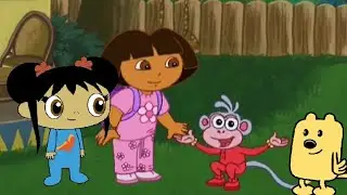 Dora the explorer and cartoon friends coloring book 