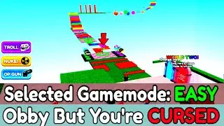 Roblox OBBY BUT YOURE CURSED Walkthrough [World 1] [Easy Mode] [English]  👻