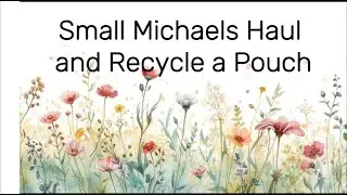 Small Michaels Haul and Recycle a Pouch