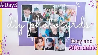 Most easiest way to make PHOTOCARDS |BTS photocards tutorial💜|| #bts #diy |#day5|Diy artist