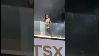 Post Malone live in Times Square TSX NYC Overdrive, Circles, Sunflower and Congratulations.