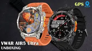 VWAR AIR5 Ultra GPS Smart Watch UNBOXING- 30m Waterproof, 1.56