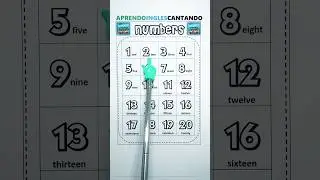 Canta los n&uacute;meros en ingl&eacute;s y aprende f&aacute;cilmente del 1 al 20 #aprendoinglescantando6191 #ingles