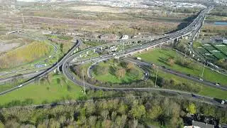 ASMR - Drone Footage of Tees Flyover and Stockton Road Interchange