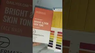 pH test #Dermatouch Dalyglow Bright &Even Skin Tone Face Wash #skincare#phtesting