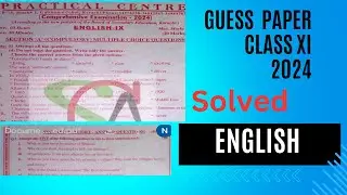 English Guess Paper of Practical Center 2024 for Class 9th Solved