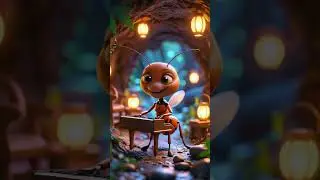 A small ant playing the piano. #cartoon #cute #animals #animation #kidscartoon #baby#ant