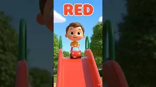 🌈 Learn Fun colour slide for little kids | Learning made happy #cartoon #ytshorts #kids #shorts