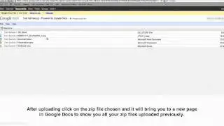Google Docs - Zip Files