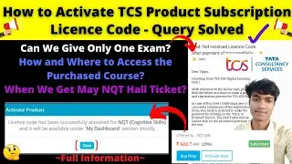 ✔How to Activate TCS Product Subscription Licence or Licence Code on Purchased Course - Query Solved
