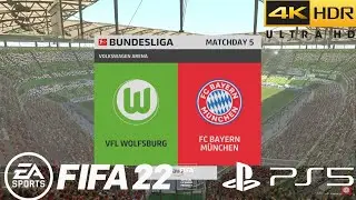 FIFA 22 PS5 | Bayern Munich vs Wolfsburg | Bundesliga [4K HDR]