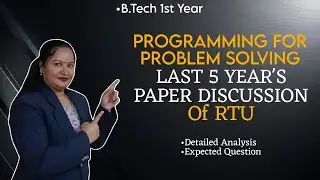 RTU Papers ( 5 years) 😲✅😱🔥|Programming for Problem Solving Important Questions|Notes| Dr. Rekha 😊