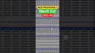 NCR PRAYAGRAJ apprentice merit list 2025-26 out