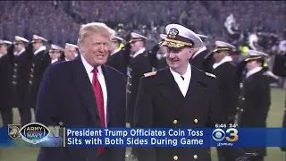 President Trump Officiates Coin Toss, Sits With Both Sides During Army-Navy Game