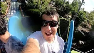 Checking out the Newest ride INFINITY FALLS
