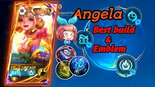Angela Top global build & Emblem 2025 🎀 Angela Collector Skin Gameplay ~MLBB