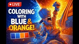 Color Any Drawing Using ONLY Blue & Orange (Live Digital Art Tutorial)