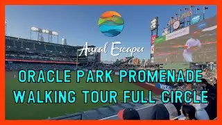 (4k) San Francisco Giants Oracle Park main promenade full circle walking tour.