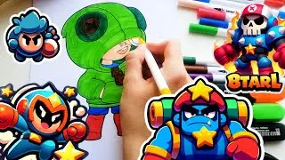 Brawl Stars coloring page. Popular games.