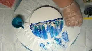 #335 Crazy Train!! Bloom Swipe on Clock Face #acrylicpouring #fluidart #swipe #bloom #abstractart