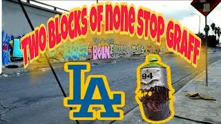 Two blocks of none stop street Graff in the city of los Angeles. #artlife #viciousstreetgraff #la