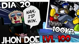 ‼️JHON DOE LVL100🤑Y MUCHO DINERO💰 CONSIGUIENDO A CHANCE🔫 DORADO🥇 | ROBLOX FORSAKEN |