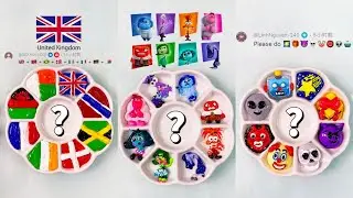 Guess The Final Color🎨Flags Collection 07｜MIxing Color｜Satisfying ｜Art | Paint Mixing | ASMR Art