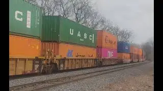 Union Pacific double stack train on Christmas Eve 12/24/25
