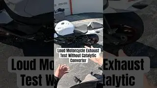 Loud Motorcycle Exhaust Test Without Catalytic Converter