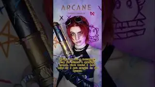 тгк: Nastya Ostrovskaya 🌿 #shorts #trending #cosplay #sfx #makeup #arcane #jinx #dance #powder