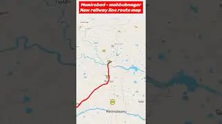 Munirabad mahbubnagar new railway line route map 🚃🚂 #railway #telangana  #karnataka
