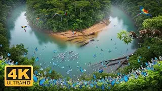 A Peaceful Walk Through the Amazon Canopy | Gentle Rain Meditation | Nature Sounds in 4K ASMR