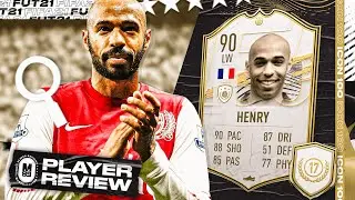 ICON SWAPS HENRY PLAYER REVIEW | 90 ICON HENRY REVIEW | PLAYER REVIEWS | FIFA 21 Ultimate Team