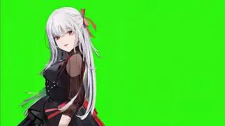 💥Anime Girl Green Screen | Stylish Anime Intro Character Pose