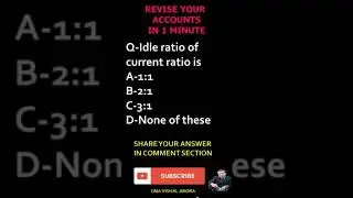 ONE MINUTE ACCOUNTING #REVISE YOUR #ACCOUNTING #CONCEPT #RATIOANALYSIS #CURRENTRATIO #LIQUIDRATIO