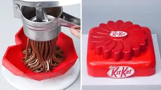 Best One Color Cake Recipe Ideas | Sweet Chocolate KITKAT Cake Decorating Tutorial