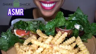 ASMR SHAKE SHACK DOUBLE-PATTY LETTUCE WRAPS | Soft Chewing Sounds (Light Whispering) | ASTR-ASMR